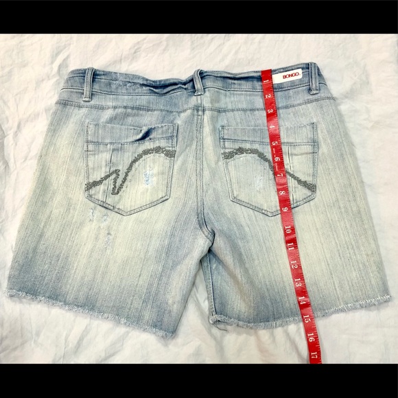 BONGO Junior's Frayed Hem Jean Shorts  size 9 excellent condition - Picture 7 of 10